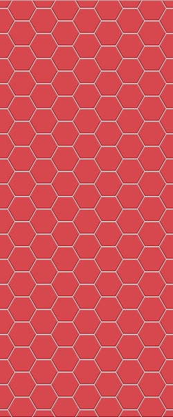 Red Hexagon Tile Acrylic Wall Panel 2440mm x 1220mm (3mm Thick) - CladdTech