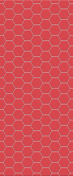 Red Hexagon Tile Acrylic Wall Panel 2440mm x 1220mm (3mm Thick) - CladdTech