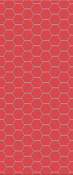 Red Hexagon Tile Acrylic Wall Panel 2440mm x 1220mm (3mm Thick) - CladdTech