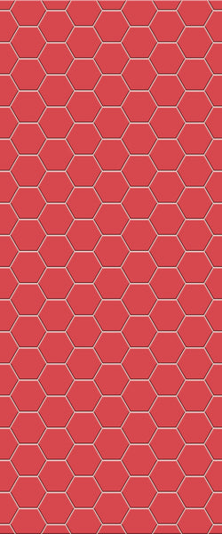 Red Hexagon Tile Acrylic Wall Panel 2440mm x 1220mm (3mm Thick) - CladdTech