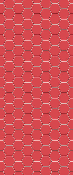 Red Hexagon Tile Acrylic Wall Panel 2440mm x 1220mm (3mm Thick) - CladdTech