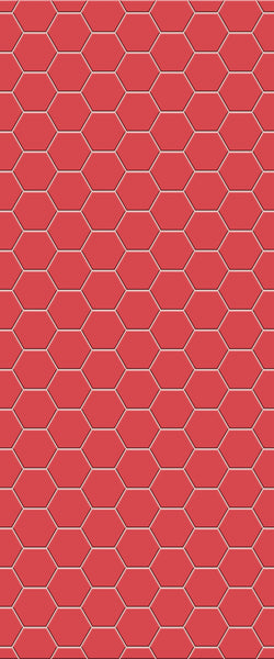 Red Hexagon Tile Acrylic Wall Panel 2440mm x 1220mm (3mm Thick) - CladdTech