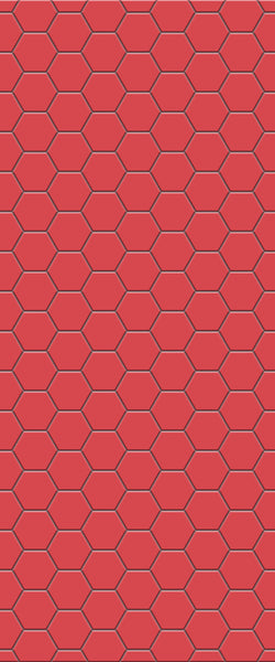 Red Hexagon Tile Acrylic Wall Panel 2440mm x 1220mm (3mm Thick) - CladdTech