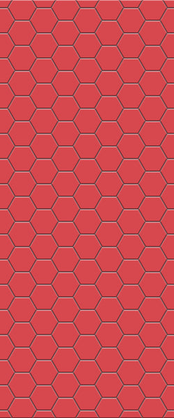 Red Hexagon Tile Acrylic Wall Panel 2440mm x 1220mm (3mm Thick) - CladdTech