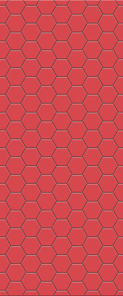 Red Hexagon Tile Acrylic Wall Panel 2440mm x 1220mm (3mm Thick) - CladdTech