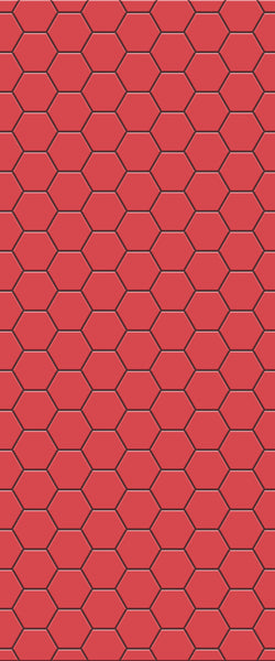 Red Hexagon Tile Acrylic Wall Panel 2440mm x 1220mm (3mm Thick) - CladdTech