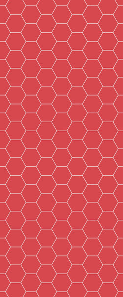Red Hexagon Tile Acrylic Wall Panel 2440mm x 1220mm (3mm Thick) - CladdTech