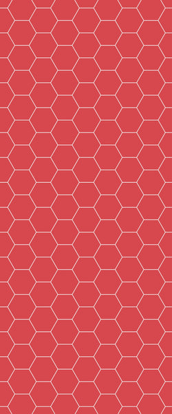 Red Hexagon Tile Acrylic Wall Panel 2440mm x 1220mm (3mm Thick) - CladdTech