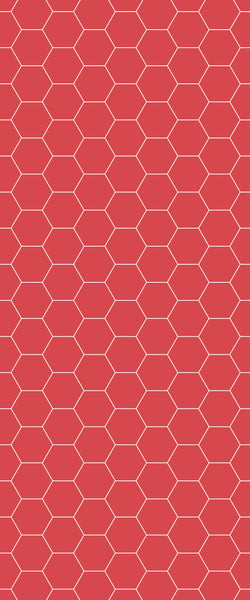 Red Hexagon Tile Acrylic Wall Panel 2440mm x 1220mm (3mm Thick) - CladdTech