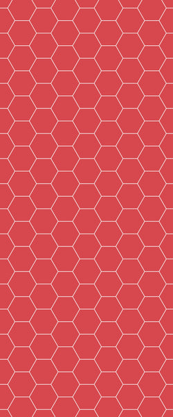 Red Hexagon Tile Acrylic Wall Panel 2440mm x 1220mm (3mm Thick) - CladdTech