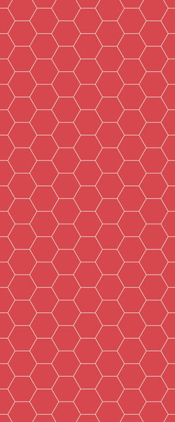 Red Hexagon Tile Acrylic Wall Panel 2440mm x 1220mm (3mm Thick) - CladdTech