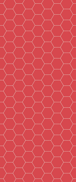 Red Hexagon Tile Acrylic Wall Panel 2440mm x 1220mm (3mm Thick) - CladdTech