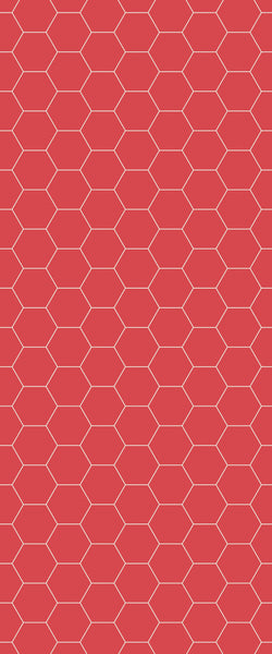 Red Hexagon Tile Acrylic Wall Panel 2440mm x 1220mm (3mm Thick) - CladdTech