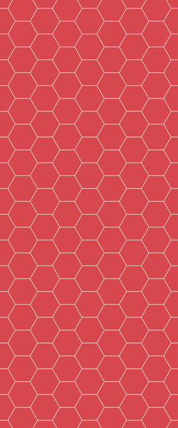 Red Hexagon Tile Acrylic Wall Panel 2440mm x 1220mm (3mm Thick) - CladdTech