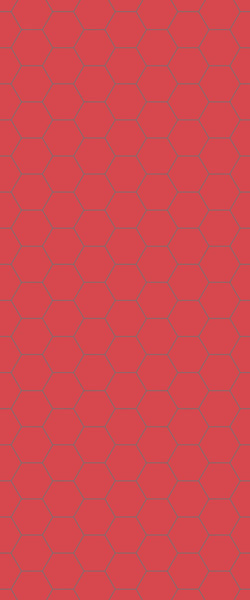 Red Hexagon Tile Acrylic Wall Panel 2440mm x 1220mm (3mm Thick) - CladdTech