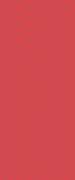 Red Hexagon Tile Acrylic Wall Panel 2440mm x 1220mm (3mm Thick) - CladdTech