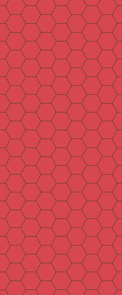 Red Hexagon Tile Acrylic Wall Panel 2440mm x 1220mm (3mm Thick) - CladdTech
