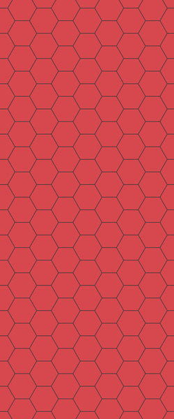 Red Hexagon Tile Acrylic Wall Panel 2440mm x 1220mm (3mm Thick) - CladdTech