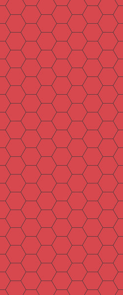 Red Hexagon Tile Acrylic Wall Panel 2440mm x 1220mm (3mm Thick) - CladdTech