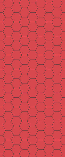 Red Hexagon Tile Acrylic Wall Panel 2440mm x 1220mm (3mm Thick) - CladdTech