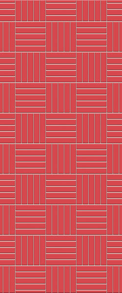 Red Mosaic Tile Acrylic Shower Wall Panel 2440mm x 1220mm ( 3mm Thick) - CladdTech