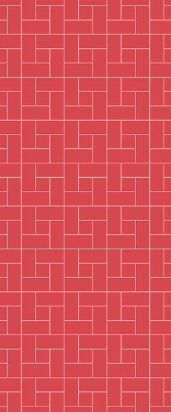 Red Windmill Tile Acrylic Shower Panel 2440mm x 1220mm ( 3mm Thick) - CladdTech