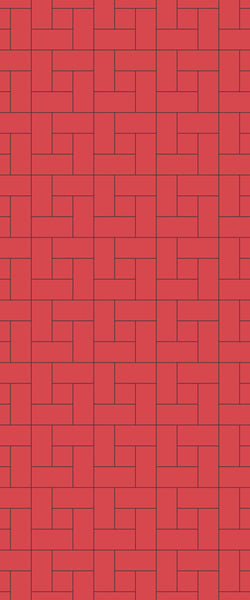 Red Windmill Tile Acrylic Shower Panel 2440mm x 1220mm ( 3mm Thick) - CladdTech