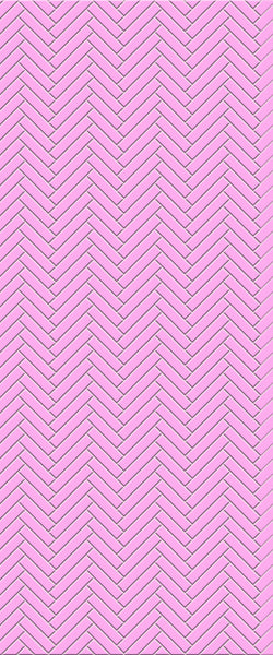 Pink Single Herringbone Tile Acrylic Shower Panel 2440mm x 1220mm ( 3mm Thick) - CladdTech