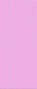 Pink Double Herringbone Tile Acrylic Shower Panel 2440mm x 1220mm ( 3mm Thick) - CladdTech