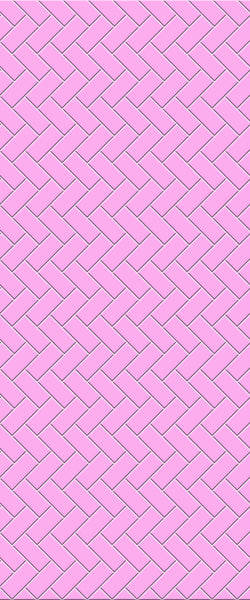 Pink Diagonal Herringbone Tile Acrylic Shower Panel 2440mm x 1220mm ( 3mm Thick) - CladdTech