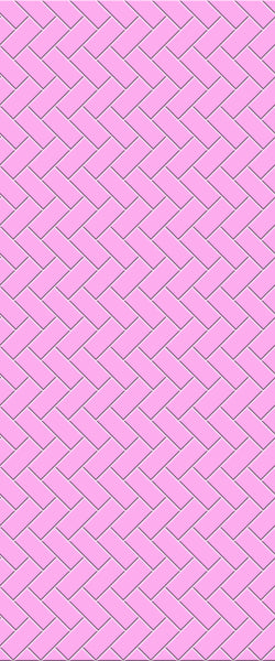 Pink Diagonal Herringbone Tile Acrylic Shower Panel 2440mm x 1220mm ( 3mm Thick) - CladdTech