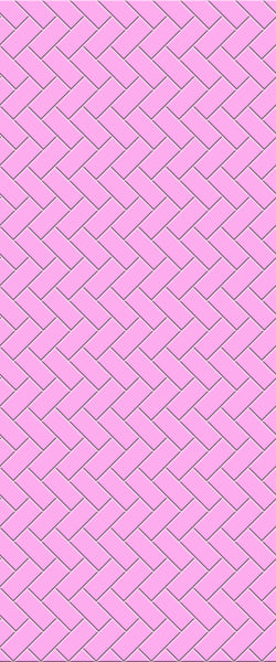 Pink Diagonal Herringbone Tile Acrylic Shower Panel 2440mm x 1220mm ( 3mm Thick) - CladdTech