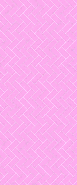 Pink Diagonal Herringbone Tile Acrylic Shower Panel 2440mm x 1220mm ( 3mm Thick) - CladdTech