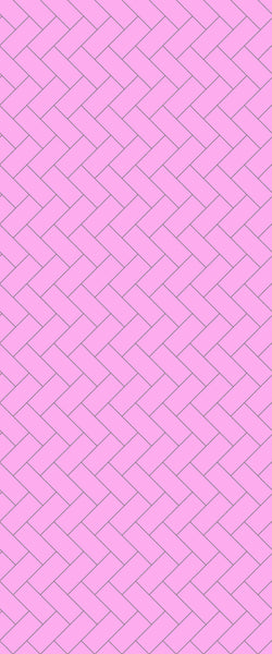 Pink Diagonal Herringbone Tile Acrylic Shower Panel 2440mm x 1220mm ( 3mm Thick) - CladdTech