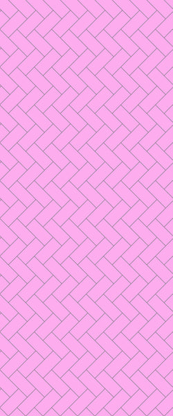 Pink Diagonal Herringbone Tile Acrylic Shower Panel 2440mm x 1220mm ( 3mm Thick) - CladdTech