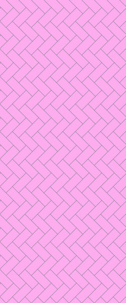 Pink Diagonal Herringbone Tile Acrylic Shower Panel 2440mm x 1220mm ( 3mm Thick) - CladdTech