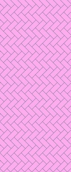 Pink Diagonal Herringbone Tile Acrylic Shower Panel 2440mm x 1220mm ( 3mm Thick) - CladdTech