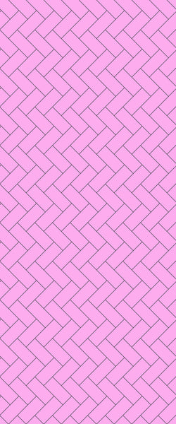 Pink Diagonal Herringbone Tile Acrylic Shower Panel 2440mm x 1220mm ( 3mm Thick) - CladdTech