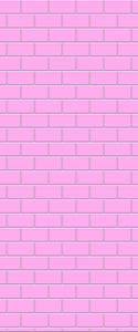 Pink Subway Tile Acrylic Shower Panel 2440mm x 1220mm ( 3mm Thick) - CladdTech