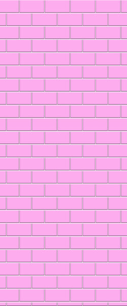 Pink Subway Tile Acrylic Shower Panel 2440mm x 1220mm ( 3mm Thick) - CladdTech