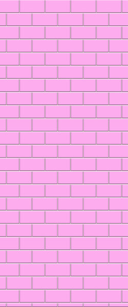 Pink Subway Tile Acrylic Shower Panel 2440mm x 1220mm ( 3mm Thick) - CladdTech
