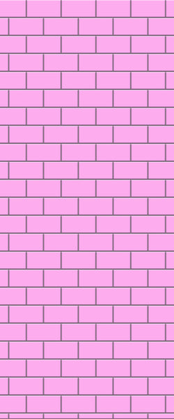 Pink Subway Tile Acrylic Shower Panel 2440mm x 1220mm ( 3mm Thick) - CladdTech