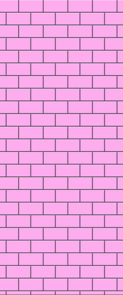 Pink Subway Tile Acrylic Shower Panel 2440mm x 1220mm ( 3mm Thick) - CladdTech