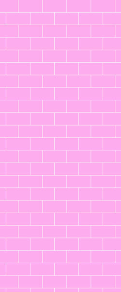 Pink Subway Tile Acrylic Shower Panel 2440mm x 1220mm ( 3mm Thick) - CladdTech