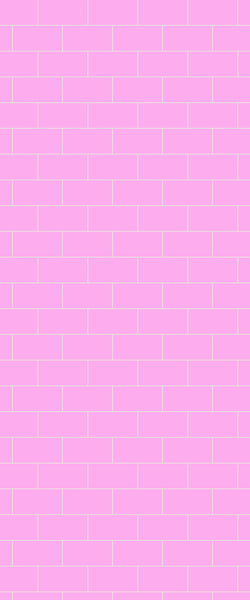Pink Subway Tile Acrylic Shower Panel 2440mm x 1220mm ( 3mm Thick) - CladdTech