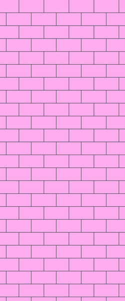 Pink Subway Tile Acrylic Shower Panel 2440mm x 1220mm ( 3mm Thick) - CladdTech