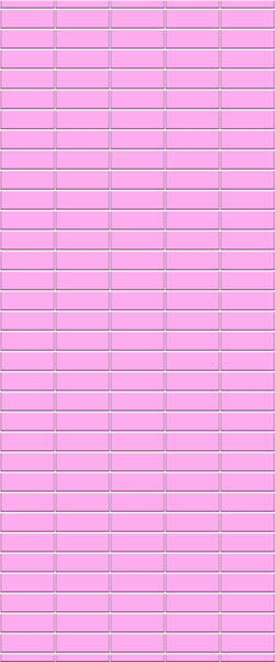 Pink Horizontal Block Tile Acrylic Shower Panel 2440mm x 1220mm ( 3mm Thick) - CladdTech