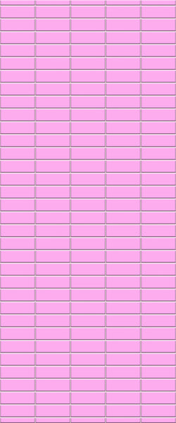 Pink Horizontal Block Tile Acrylic Shower Panel 2440mm x 1220mm ( 3mm Thick) - CladdTech