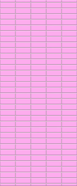 Pink Horizontal Block Tile Acrylic Shower Panel 2440mm x 1220mm ( 3mm Thick) - CladdTech