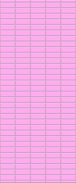 Pink Horizontal Block Tile Acrylic Shower Panel 2440mm x 1220mm ( 3mm Thick) - CladdTech